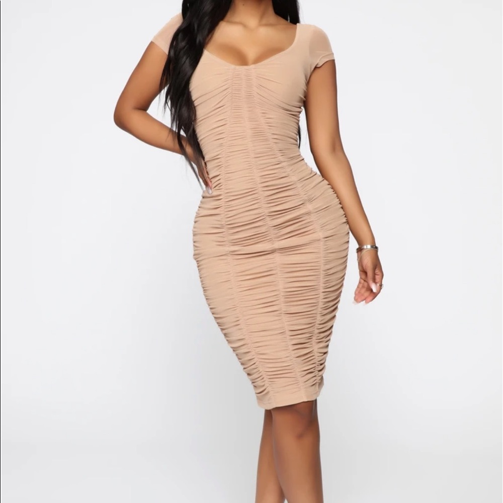 Ruched Midi Dress